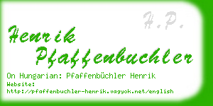 henrik pfaffenbuchler business card