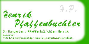 henrik pfaffenbuchler business card